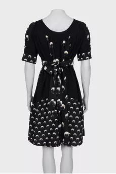 Black Print Dress