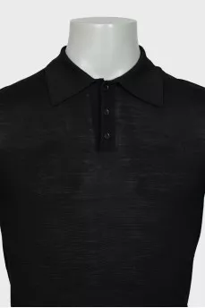 Men's wool polo jumper
