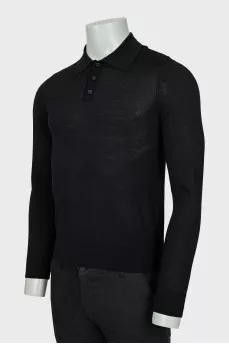 Men's wool polo jumper