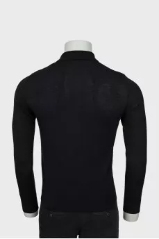 Men's wool polo jumper