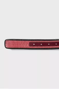 Pink velvet belt