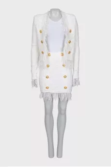 White suit with fringe