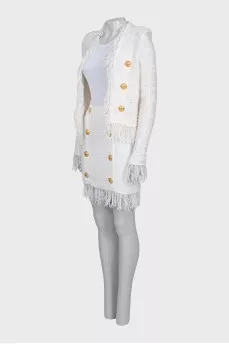 White suit with fringe