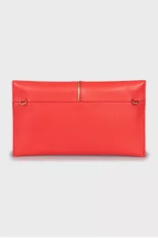 Leather bag with gold strap