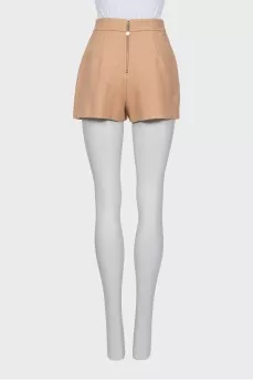 Beige shorts with gold decor