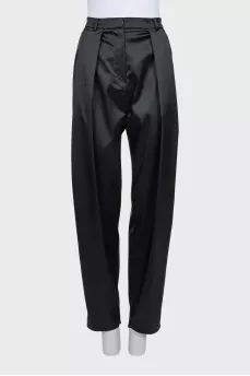 Black tapered trousers