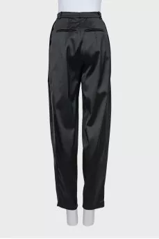 Black tapered trousers