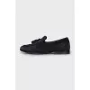 Men's blue suede loafers