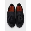 Men's blue suede loafers