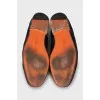 Men's blue suede loafers