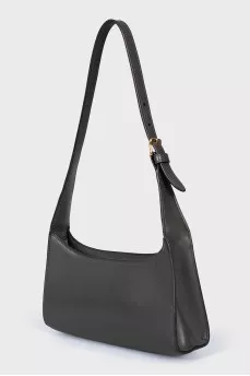 Leather bag with embossed logo