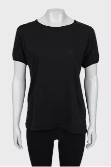 Black T-shirt with print on the back