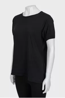 Black T-shirt with print on the back