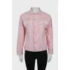 Pink denim jacket