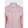 Pink denim jacket