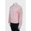 Pink denim jacket