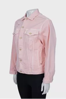 Pink denim jacket