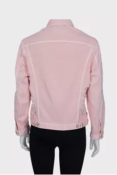 Pink denim jacket