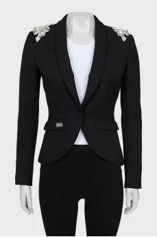Black jacket with crystals