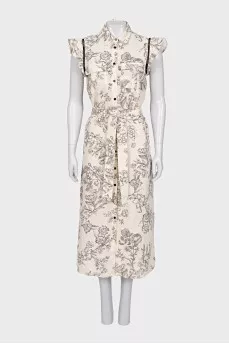 Dress in black print