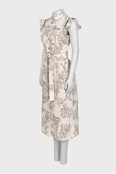 Dress in black print