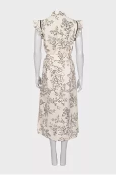 Dress in black print