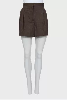 Brown high waist shorts