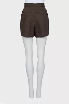 Brown high waist shorts