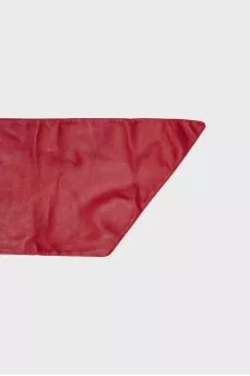 Широкий ремень из красной кожи