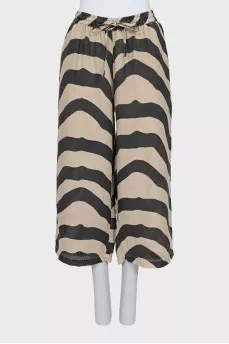 Striped linen trousers