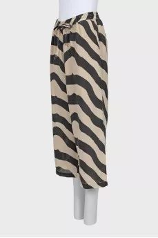 Striped linen trousers