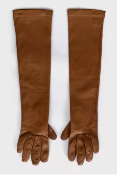 Long leather gloves