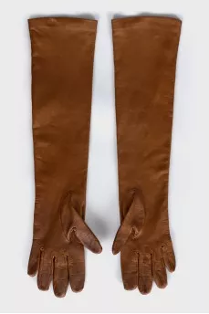 Long leather gloves