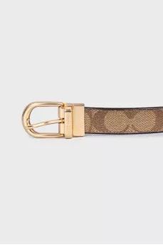 Reversible leather and canvas belt