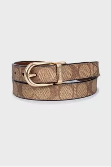 Reversible leather and canvas belt