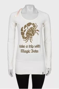 Long sleeve with gold decor