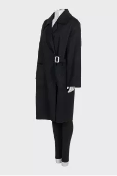 Black cashmere coat