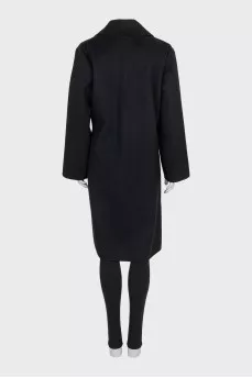 Black cashmere coat
