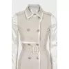 Fitted button-down trench coat