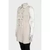 Fitted button-down trench coat