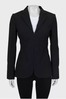 Fitted jacket with hooks
