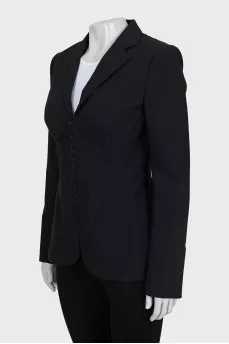 Fitted jacket with hooks