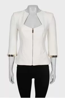 Fitted jacket with zipper