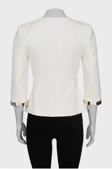 Fitted jacket with zipper