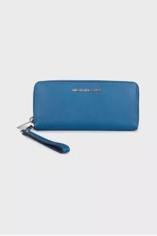 Leather wallet with handle