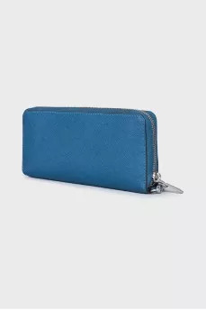 Leather wallet with handle