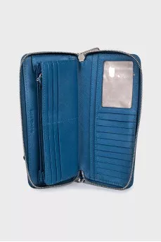 Leather wallet with handle
