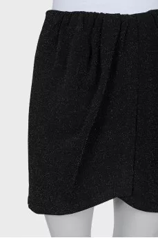 Shiny black skirt with tag
