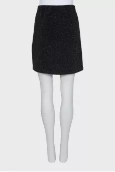Shiny black skirt with tag