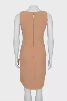 Beige dress with golden decor